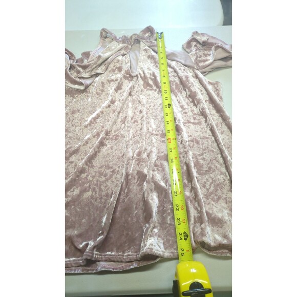 Blush Crushed Velvet Top Fairy Y2K Regencycore Ethereal Coquette Renaissance 1X - Picture 9 of 9